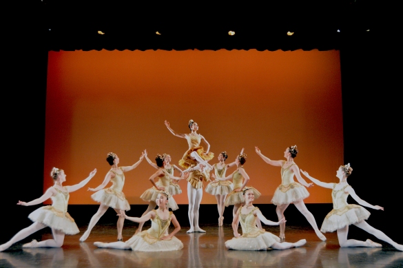 National Theatre Ballet School's senior class in the final scene of Paquita performed on the school's open day. Photo: Kanika Sood.
